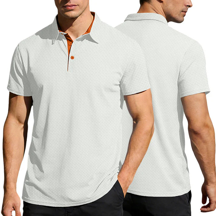 Men's Textured Polo Shirt