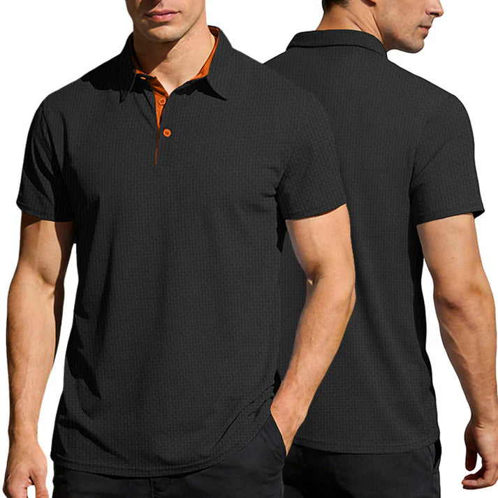 Men's Textured Polo Shirt