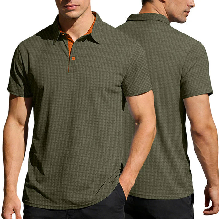 Men's Textured Polo Shirt