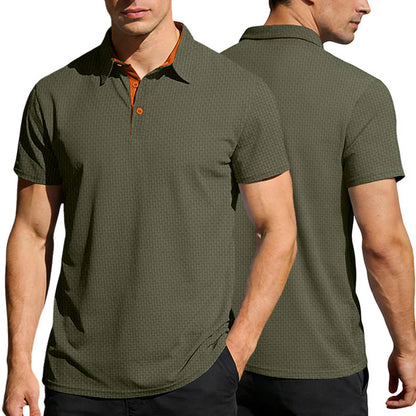 Men's Textured Polo Shirt