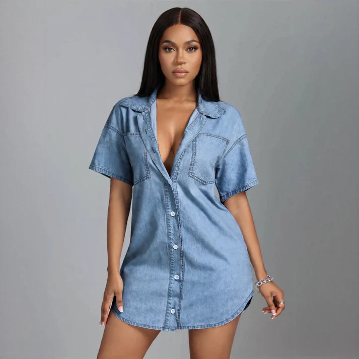 Women's Denim Shirt Dress