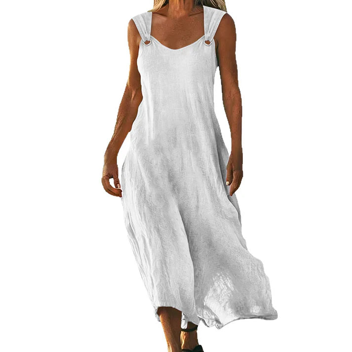 Women's Sleeveless Ring Strap Maxi Dress