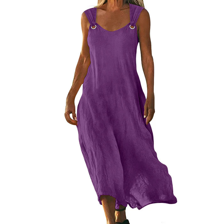 Women's Sleeveless Ring Strap Maxi Dress