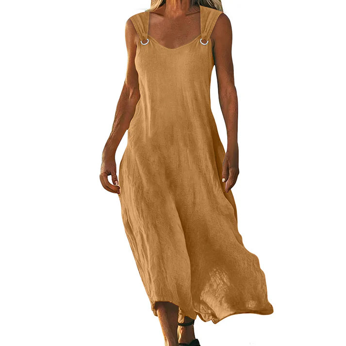 Women's Sleeveless Ring Strap Maxi Dress