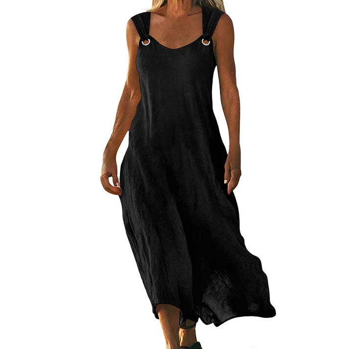Women's Sleeveless Ring Strap Maxi Dress