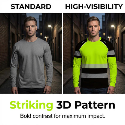Men's Reflective Stripe Performance Long Sleeve Shirt