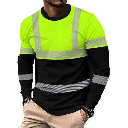 Men's Reflective Stripe Performance Long Sleeve Shirt