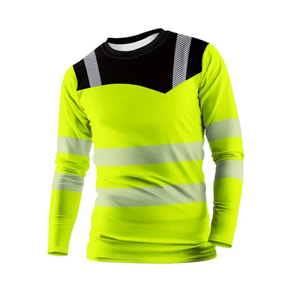 Men's Reflective Stripe Performance Long Sleeve Shirt