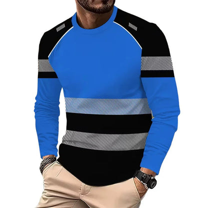 Men's Reflective Stripe Performance Long Sleeve Shirt