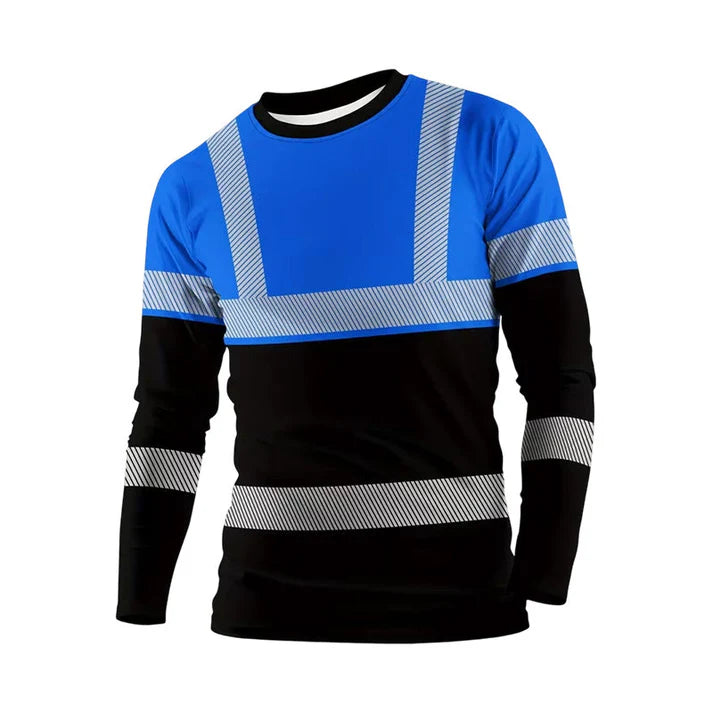 Men's Reflective Stripe Performance Long Sleeve Shirt