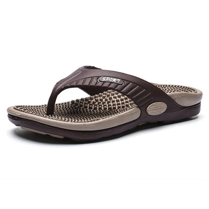 Men's Textured Footbed Flip-Flops