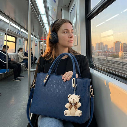 Women's 4-Piece Embossed Handbag Set