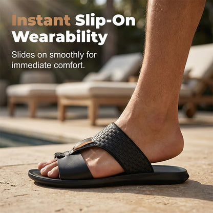 Men's Woven Strap Slide Sandals