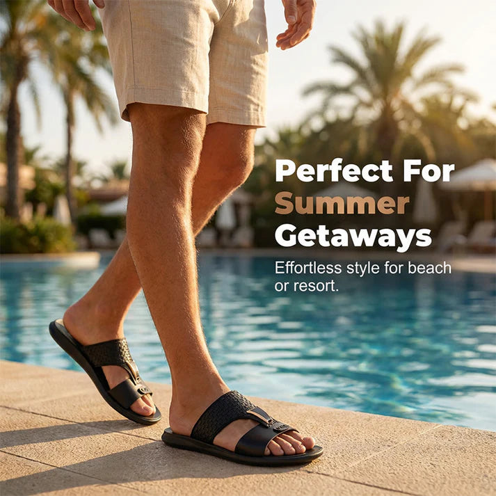 Men's Woven Strap Slide Sandals