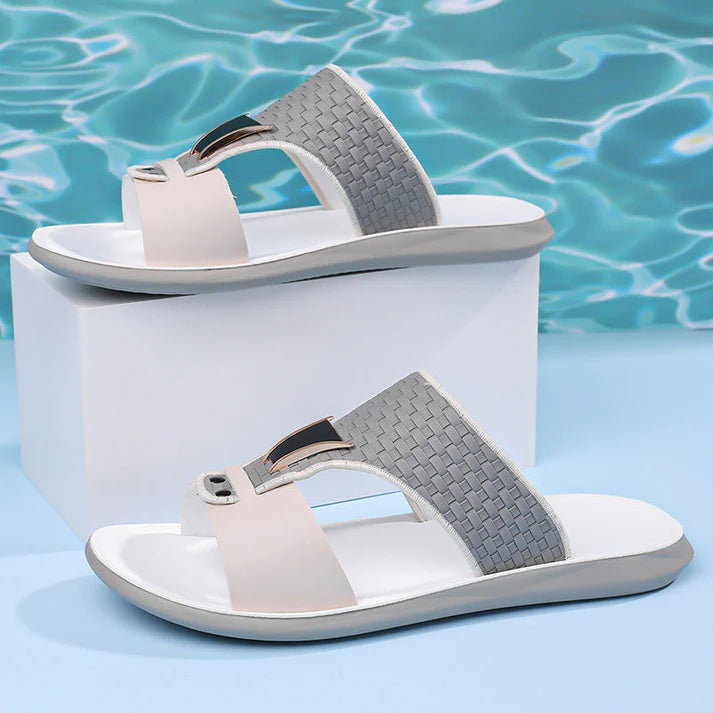 Men's Woven Strap Slide Sandals