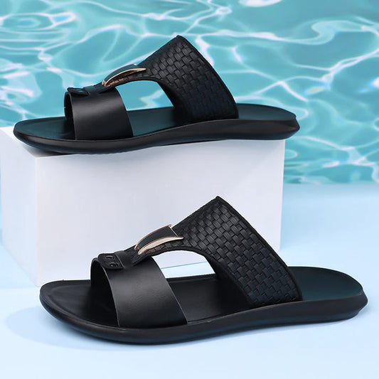 Men's Woven Strap Slide Sandals