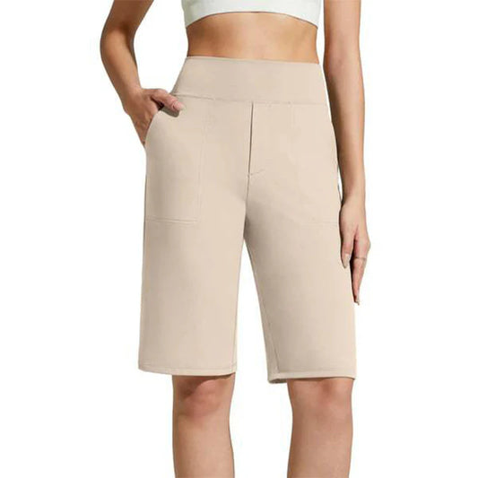 Women's High-Waisted Knee-Length Shorts