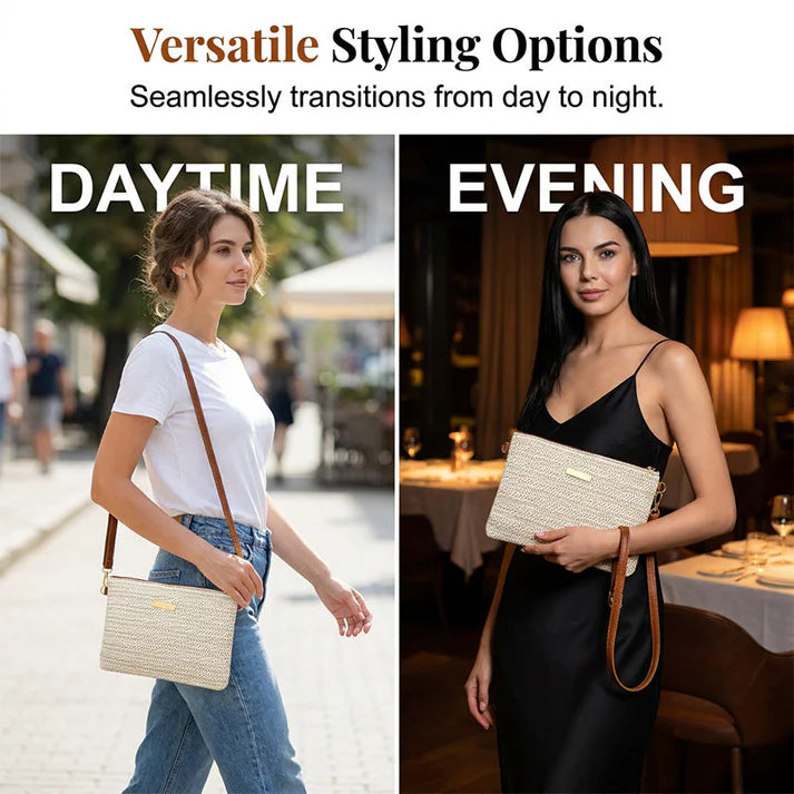 Women's Woven Crossbody Clutch Bag