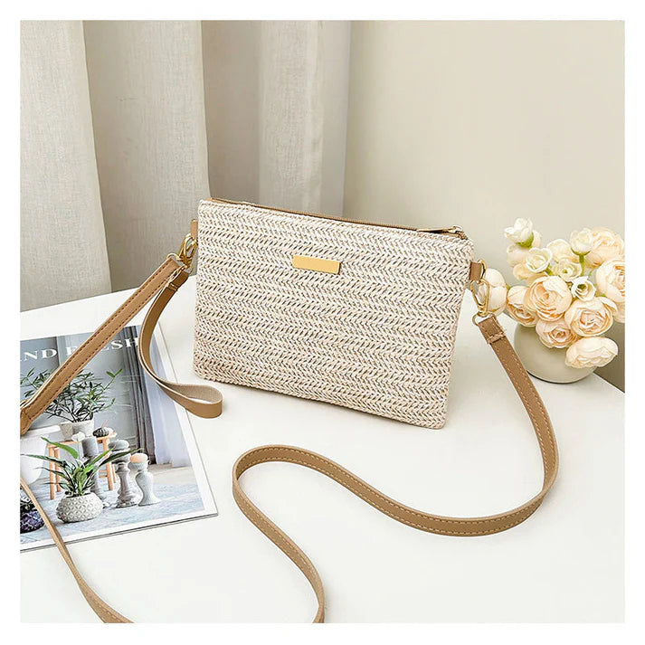 Women's Woven Crossbody Clutch Bag