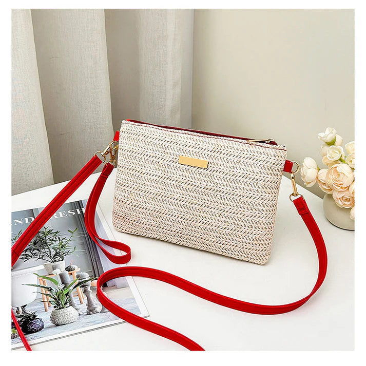 Women's Woven Crossbody Clutch Bag