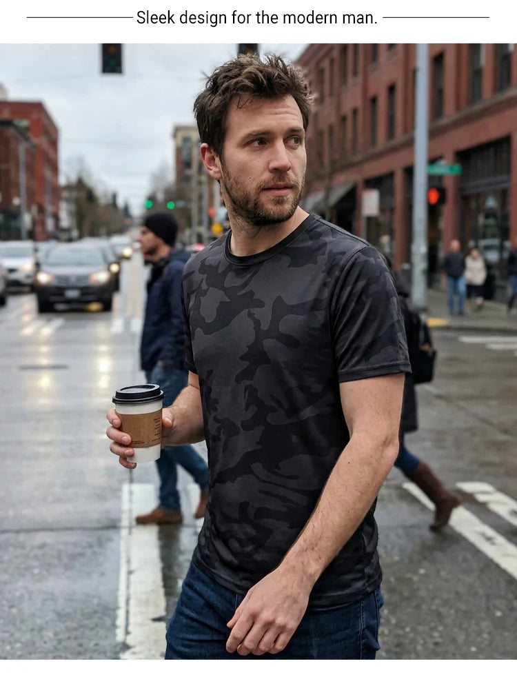 Men's Camouflage Crew Neck Performance T-Shirt