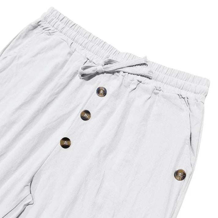 Men's Drawstring Casual Linen Pants