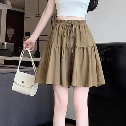 Women's High-Waisted Wide Leg Culotte Shorts