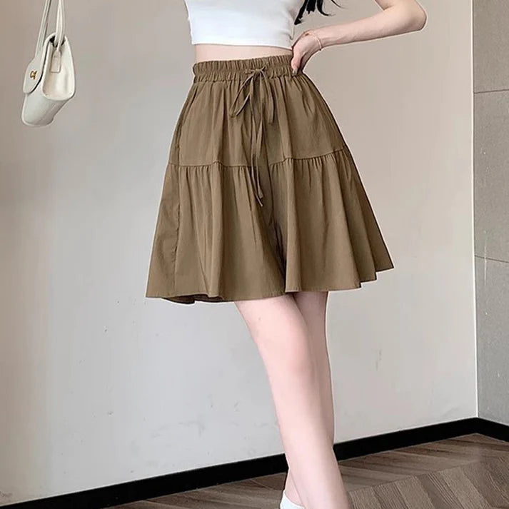 Women's High-Waisted Wide Leg Culotte Shorts