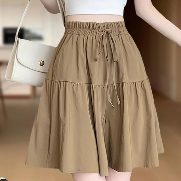 Women's High-Waisted Wide Leg Culotte Shorts