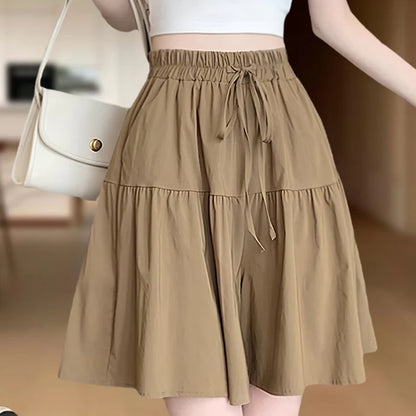 Women's High-Waisted Wide Leg Culotte Shorts
