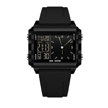 Unisex Transparent Case Dual Display Watch
