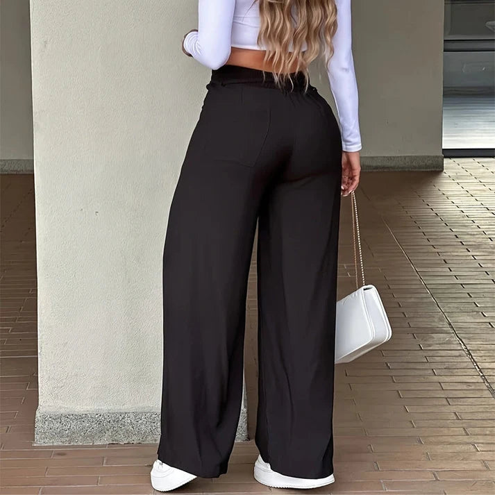 Women's High-Waisted Straight Leg Pants