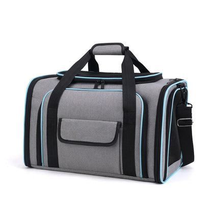 Pet Carrier Bag with Shoulder Strap and Multiple Storage Pockets