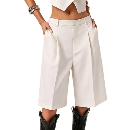 Women's Wide-Leg Bermuda Shorts