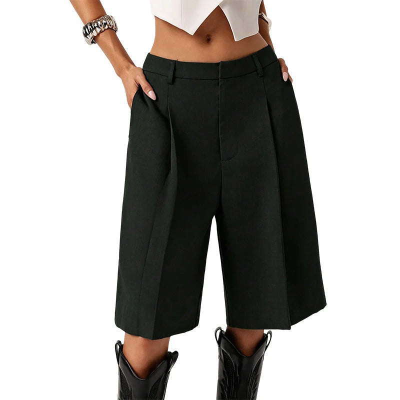 Women's Wide-Leg Bermuda Shorts