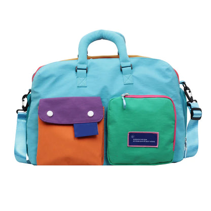 Color Block Overnight Travel Bag