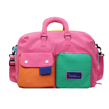 Color Block Overnight Travel Bag