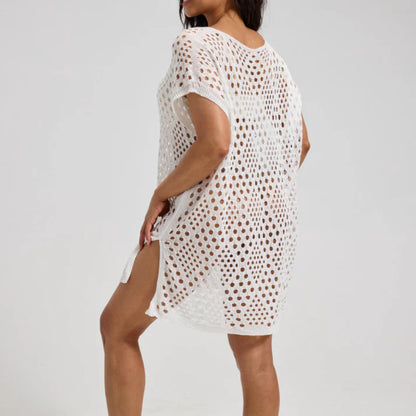 Women's Crochet Knit Beach Cover-Up Dress