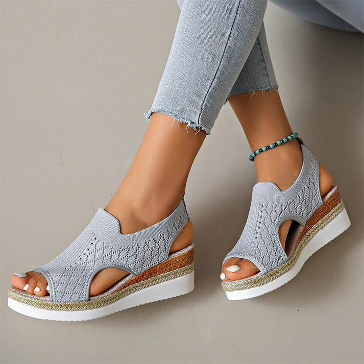 Women's Breathable Knit Platform Sandals