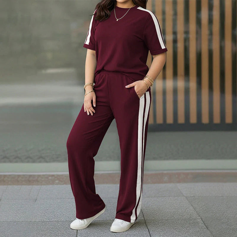 Women's Contrast Stripe Lounge Set
