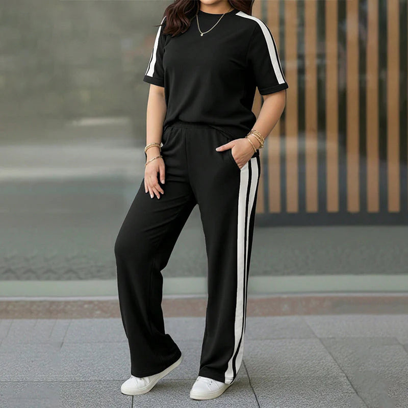 Women's Contrast Stripe Lounge Set
