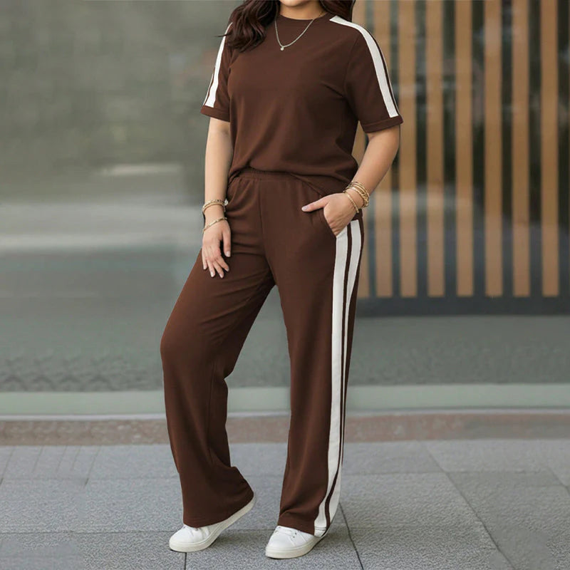 Women's Contrast Stripe Lounge Set