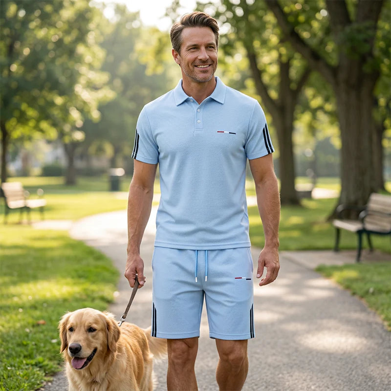 Men's Polo Shirt & Shorts Set