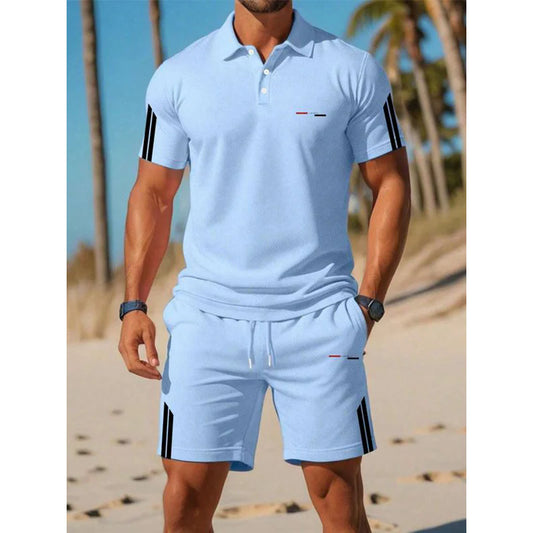 Men's Polo Shirt & Shorts Set