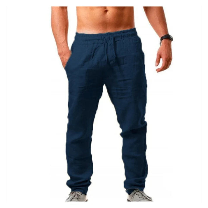 Men's Drawstring Linen Pants