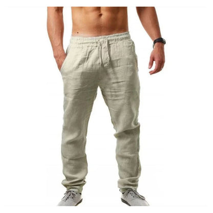 Men's Drawstring Linen Pants