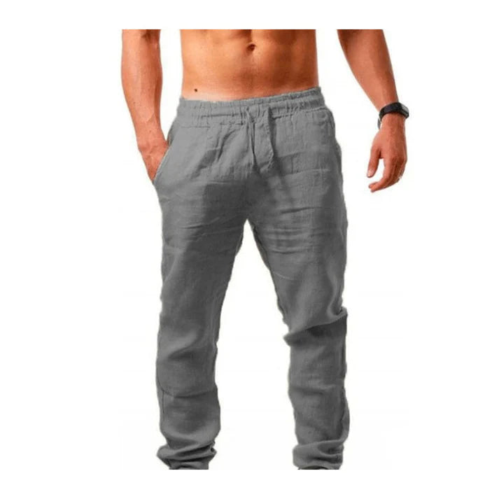 Men's Drawstring Linen Pants
