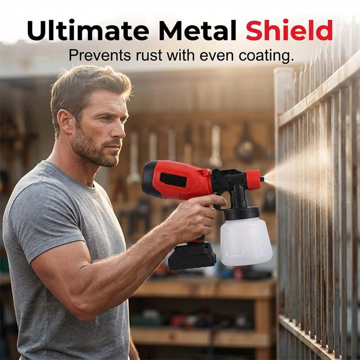 Cordless Electric Paint Sprayer Kit with Dual Batteries