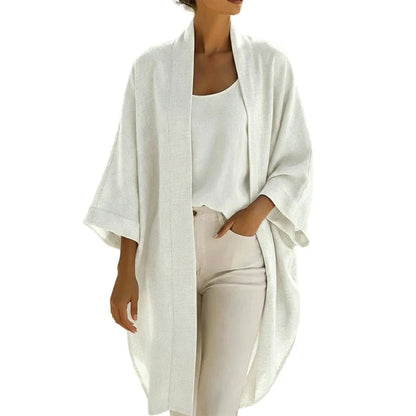 Women's Sleeveless Top & Open-Front Cardigan Set