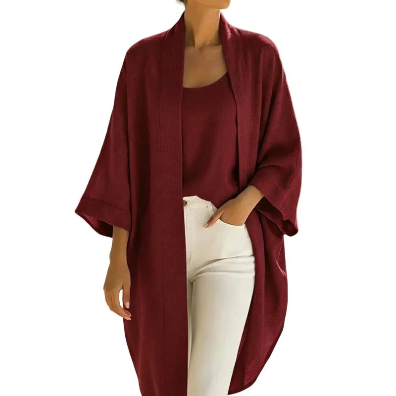 Women's Sleeveless Top & Open-Front Cardigan Set